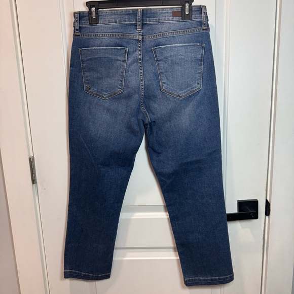 kUT From The Kloth High Rise Crop Straight Leg Blue Jeans Sz 6 - Picture 2 of 16